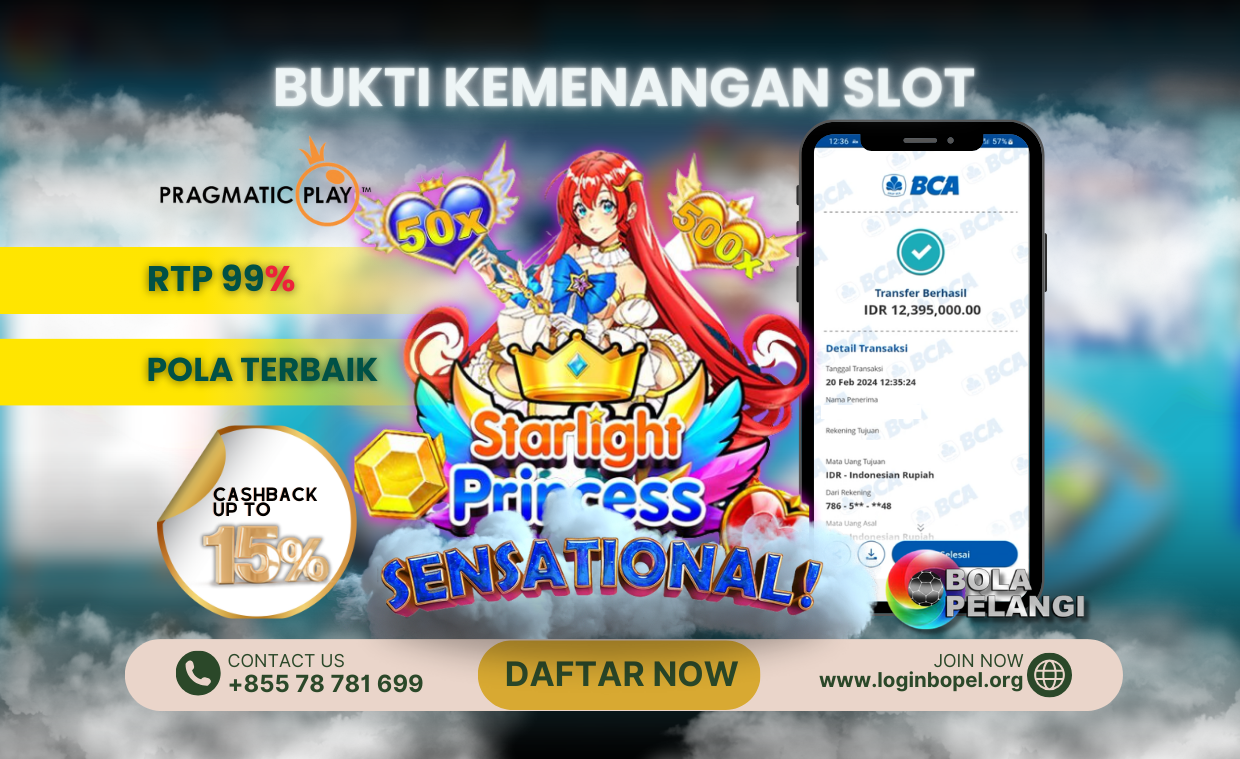 INFO KEMENANGAN SLOT ( Starlight Princess ) 20 Feb 2024