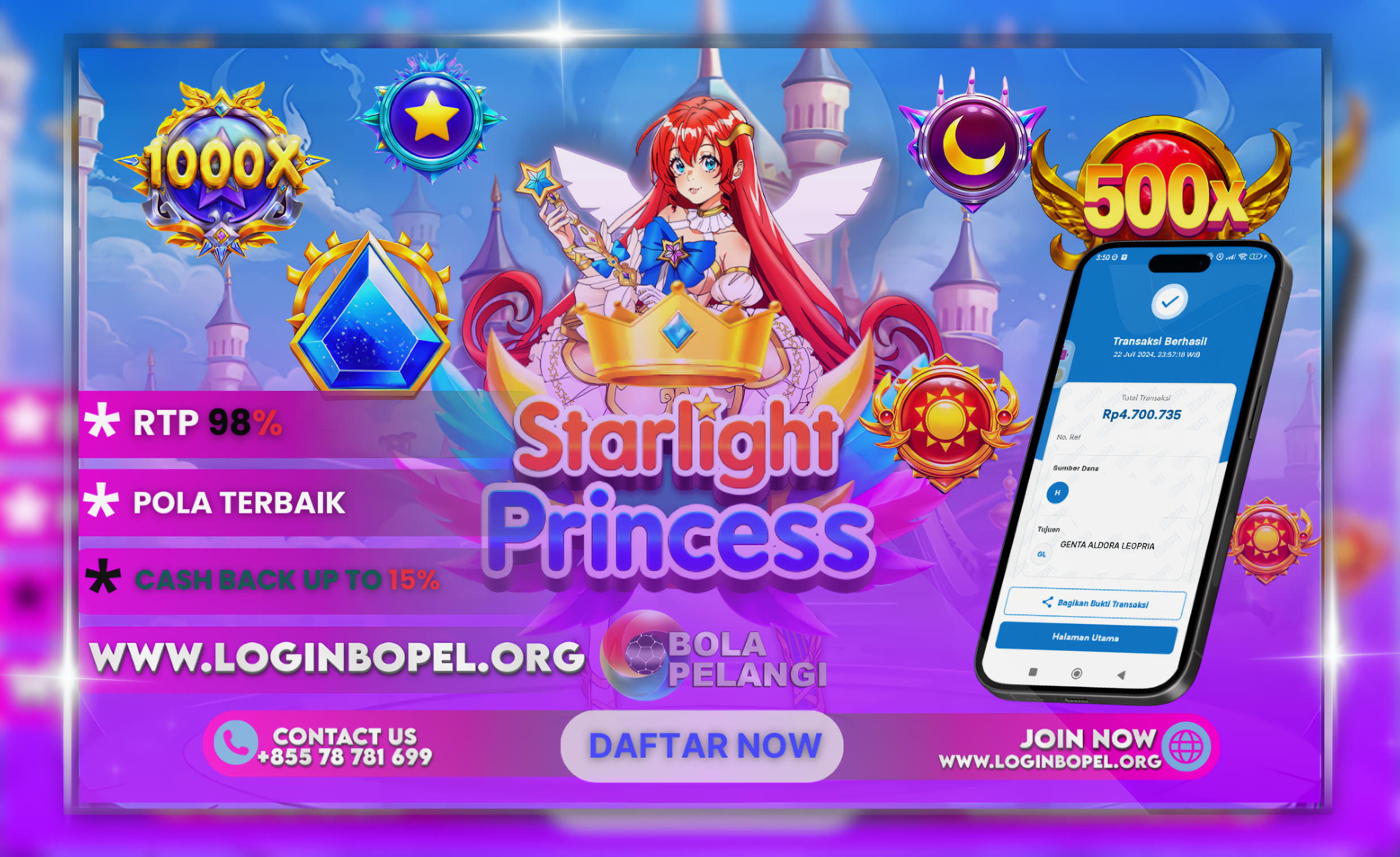 INFO KEMENANGAN SLOT PRAGMATIC STARLIGHT PRINCESS